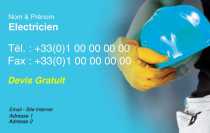 Modèle Carte de visite  électricien pour électricien, énergie, dépannage à personnaliser en ligne avec modèle gratuit