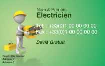 Modèle Carte de visite  électricien pour électricien, énergie, dépannage à personnaliser en ligne avec modèle gratuit