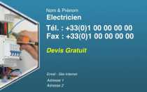 Modèle Carte de visite  électricien pour électricien, énergie, dépannage à personnaliser en ligne avec modèle gratuit