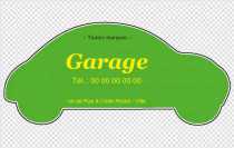 Modèle Carte de visite  garage auto pour graphique et originale à  la forme garage, auto, mécanicien à personnaliser en ligne avec modèle gratuit
