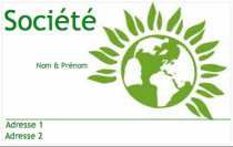 Modèle Carte de visite  green business pour écologie business à personnaliser en ligne avec modèle gratuit