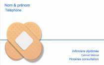 Modèle Carte de visite  infirmière pour infirmière libérale à personnaliser en ligne avec modèle gratuit