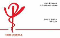 Modèle Carte de visite  infirmière pour infirmier ou infirmière, professionnels de santé à personnaliser en ligne avec modèle gratuit