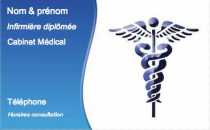 Modèle Carte de visite  infirmière pour infirmier ou infirmière, professionnels de santé, ambulancier à personnaliser en ligne avec modèle gratuit