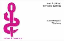 Modèle Carte de visite  infirmière pour infirmier ou infirmière, professionnels de santé à personnaliser en ligne avec modèle gratuit