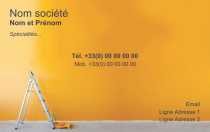 Modèle Carte de visite  peintre décorateur pour bâtiment, construction, peinture revêtement mur, décoration à personnaliser en ligne avec modèle gratuit