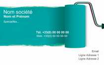 Modèle Carte de visite  peintre décorateur pour bâtiment, construction, peinture revêtement mur, décoration à personnaliser en ligne avec modèle gratuit