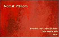 Modèle Carte de visite  particulier pour modèle contemporain couleur : rouge à personnaliser en ligne avec modèle gratuit