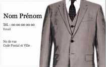 Modèle Carte de visite  pour les hommes pour carte de visite personnelle homme, rétro, costume anglais à personnaliser en ligne avec modèle gratuit