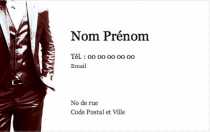 Modèle Carte de visite  pour les hommes pour carte de visite personnelle homme, costume à personnaliser en ligne avec modèle gratuit
