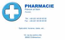 Modèle Grande carte de visite  pharmacie pour grande carte de visite pharmacie, croix bleue à personnaliser en ligne avec modèle gratuit