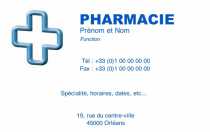 Modèle Grande carte de visite  pharmacie pour grande carte de visite pharmacie, croix bleue à personnaliser en ligne avec modèle gratuit