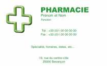 Modèle Grande carte de visite  pharmacie pour grande carte de visite pharmacie, croix verte 3D à personnaliser en ligne avec modèle gratuit
