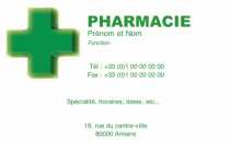 Modèle Grande carte de visite  pharmacie pour grande carte de visite pharmacie, pharmacien à personnaliser en ligne avec modèle gratuit