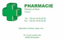 Modèle Grande carte de visite  pharmacie pour grande carte de visite pharmacie, croix arrondie relief à personnaliser en ligne avec modèle gratuit