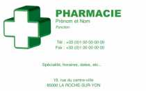 Modèle Grande carte de visite  pharmacie pour grande carte de visite pharmacie, croix creuse relief à personnaliser en ligne avec modèle gratuit