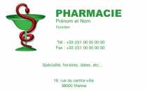 Modèle Grande carte de visite  pharmacie pour grande carte de visite pharmacie, caducée 3D à personnaliser en ligne avec modèle gratuit