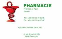 Modèle Grande carte de visite  pharmacie pour grande carte de visite pharmacie, caducée rouge 3D à personnaliser en ligne avec modèle gratuit