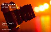 Modèle Carte de visite  photographe pour design, photographie, photo mariage à personnaliser en ligne avec modèle gratuit