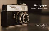 Modèle Carte de visite  photographe pour design, photographie, photo mariage à personnaliser en ligne avec modèle gratuit