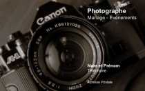 Modèle Carte de visite  photographe pour design, photographie, photo mariage à personnaliser en ligne avec modèle gratuit