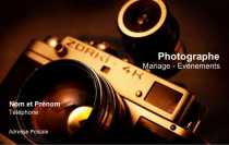 Modèle Carte de visite  photographe pour design, photographie, photo mariage à personnaliser en ligne avec modèle gratuit