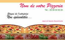 Modèle Carte de visite  restaurant pour pizzeria, restaurant Italien, pizzaiolo à personnaliser en ligne avec modèle gratuit