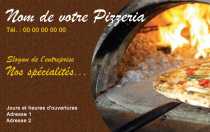 Modèle Carte de visite  restaurant pour pizzeria, restaurant Italien, pizzaiolo à personnaliser en ligne avec modèle gratuit