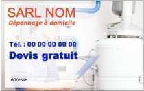 Modèle Carte de visite  plombier pour dépannage plomberie chauffagiste à personnaliser en ligne avec modèle gratuit