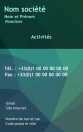 Modèle Carte de visite verticale  professionnel pour professionnelle, PME, indépendant à personnaliser en ligne avec modèle gratuit