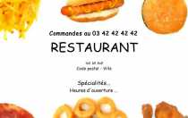 Modèle Carte de visite  restaurant pour restaurant , fast food à personnaliser en ligne avec modèle gratuit