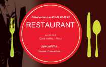 Modèle Carte de visite  restaurant pour café, fastfood, restaurant , design à personnaliser en ligne avec modèle gratuit