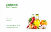 Modèle Carte de visite  restaurant pour restauration, brasserie, pizzeria à personnaliser en ligne avec modèle gratuit