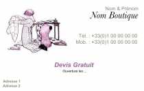 Modèle Carte de visite  vêtement pour réparation vêtement, fripes à personnaliser en ligne avec modèle gratuit
