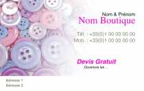 Modèle Carte de visite  vêtement pour réparation vêtement, couture, retouche à personnaliser en ligne avec modèle gratuit