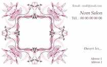 Modèle Carte de visite  salon de beauté pour Salon de beauté, rose à personnaliser en ligne avec modèle gratuit