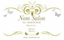 Modèle Carte de visite  salon de beauté pour Salon de beauté, or à personnaliser en ligne avec modèle gratuit