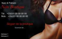Modèle Carte de visite  vêtement pour sous-vêtement, lingerie fine à personnaliser en ligne avec modèle gratuit
