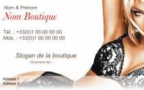 Modèle Carte de visite  vêtement pour sous-vêtement, lingerie fine à personnaliser en ligne avec modèle gratuit