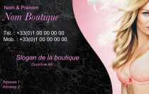 Modèle Carte de visite  vêtement pour sous-vêtement, lingerie fine à personnaliser en ligne avec modèle gratuit