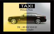 Modèle Carte de visite  taxi pour taxi, VSL, voiture avec chauffeur, Rolls à personnaliser en ligne avec modèle gratuit