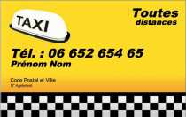 Modèle Carte de visite  taxi pour taxi, VSL, course à personnaliser en ligne avec modèle gratuit