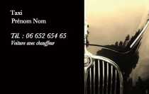 Modèle Carte de visite  taxi pour taxi, VSL, voiture avec chauffeur, Rolls à personnaliser en ligne avec modèle gratuit