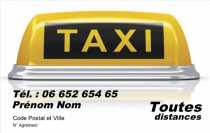 Modèle Carte de visite  taxi pour taxi, chauffeur, course à personnaliser en ligne avec modèle gratuit