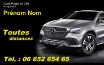 Modèle Carte de visite  taxi pour taxi, chauffeur, VSL, modèle gratuit à personnaliser en ligne avec modèle gratuit