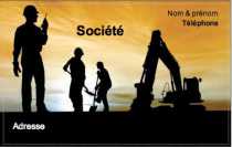 Modèle Carte de visite  travaux publics pour Bâtiment, travaux public, gros oeuvre à personnaliser en ligne avec modèle gratuit