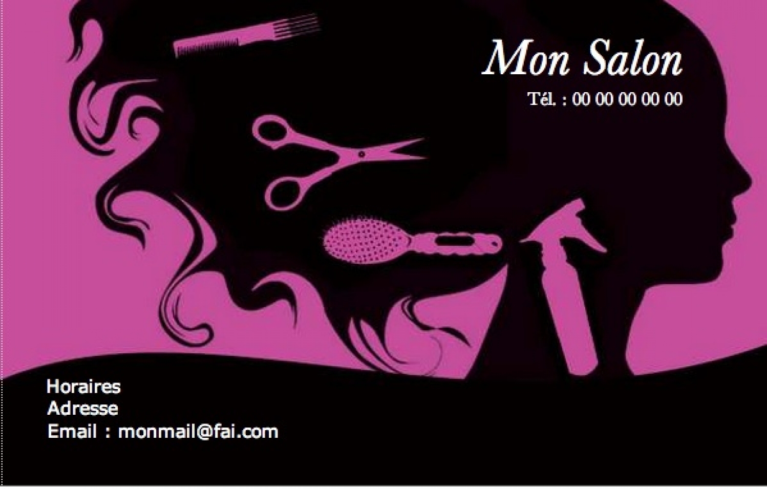 carte de visite coiffure vierge  u2014 casamontesdelcastillo