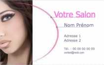 Modèle Carte de visite  coiffure pour salon de coiffure ou salon de beauté à personnaliser en ligne avec modèle gratuit