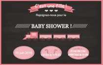 Modèle Carte de visite  baby shower pour Evènement, baby shower, jeune maman à personnaliser en ligne avec modèle gratuit