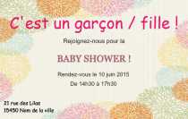 Modèle Carte de visite  baby shower pour Evènement, baby shower, jeune maman à personnaliser en ligne avec modèle gratuit